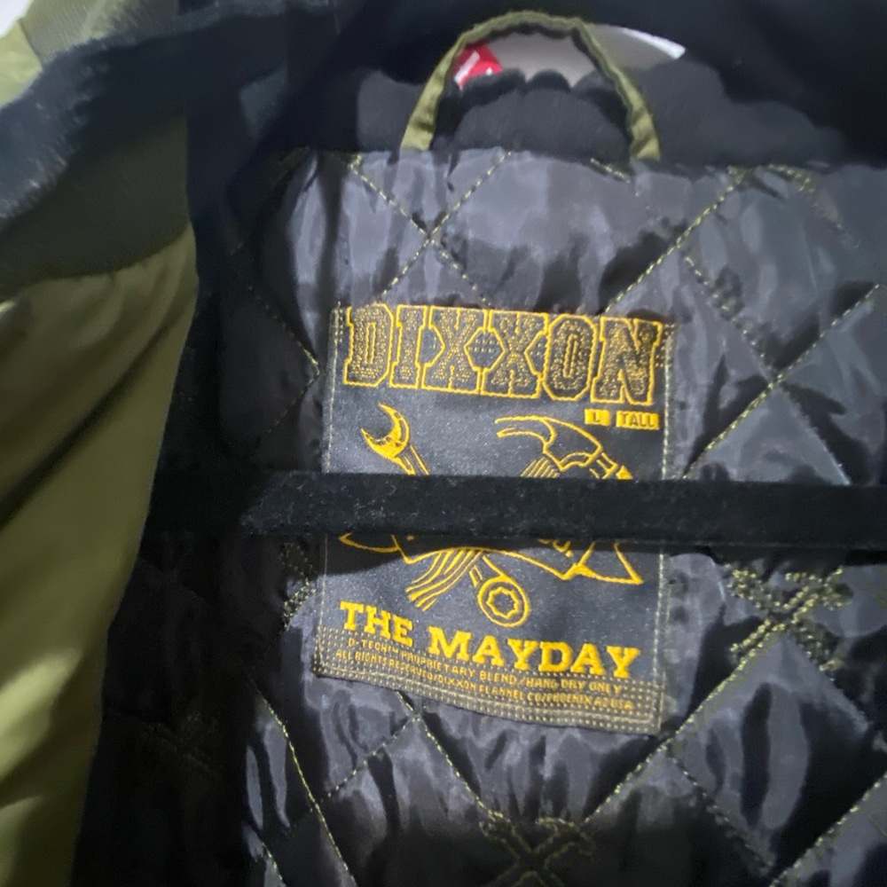 Green Nylon jacket TALL w/ black hoodie